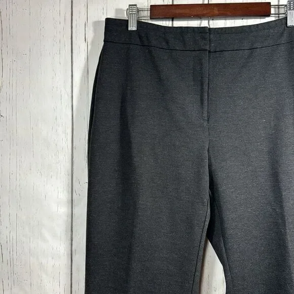 Chicos Regular Knit Womens Dark Grey Career Office Straight Leg Pants Size M - Picture 4 of 16